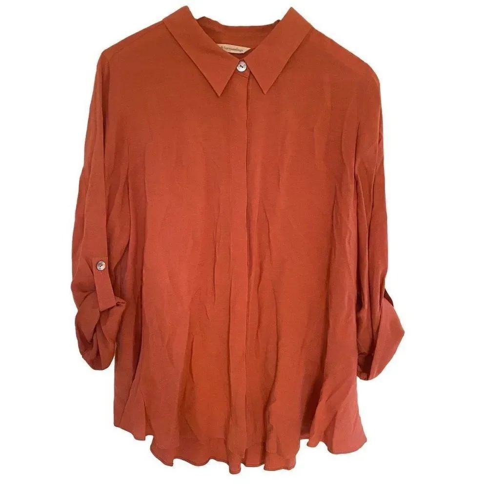 Soft Surroundings Bijalee Tunic Top Dusty Cedar Large